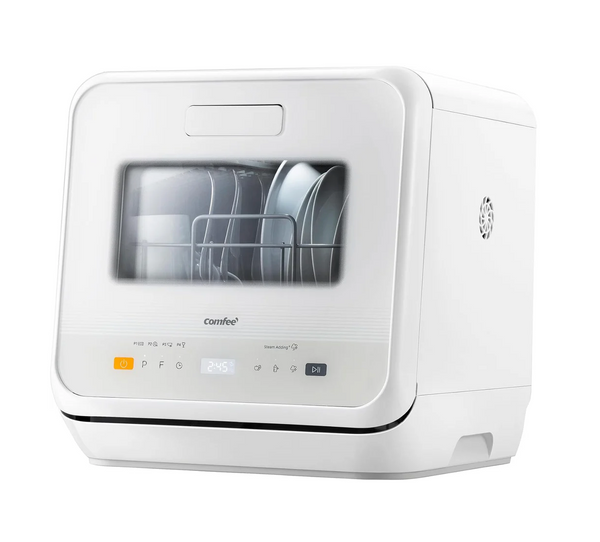 Mini Dishwasher Small Table Top Countertop Dishwasher with Built-in 5L Water Tank, Steam Wash