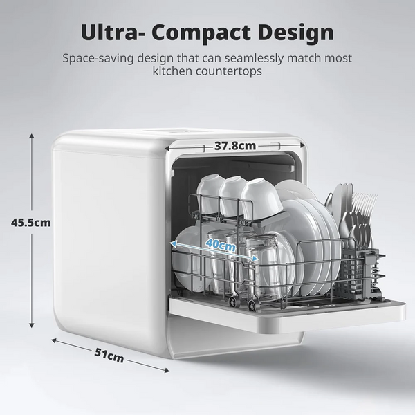 Portable Countertop Dishwasher Mini Dishwasher with 5L Tank, 9 Programs